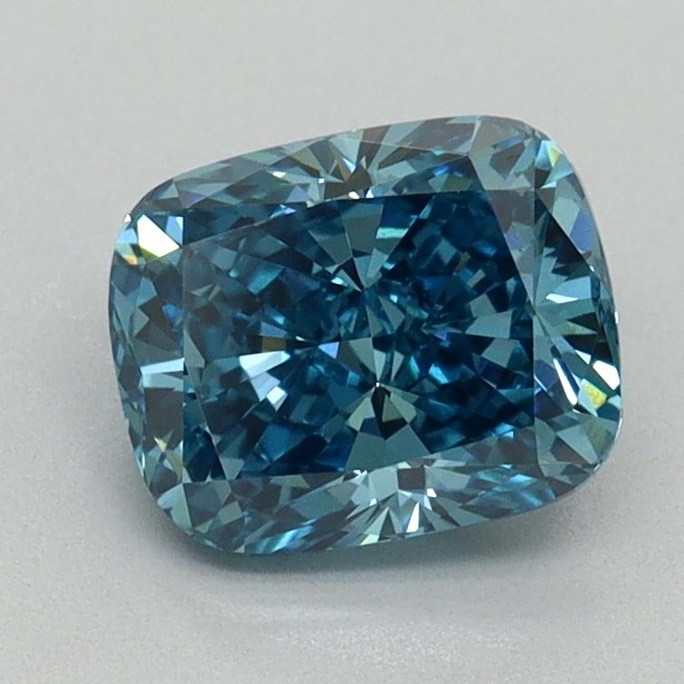 1.54 Ct. Fancy Vivid Blue Cushion Lab Grown Diamond