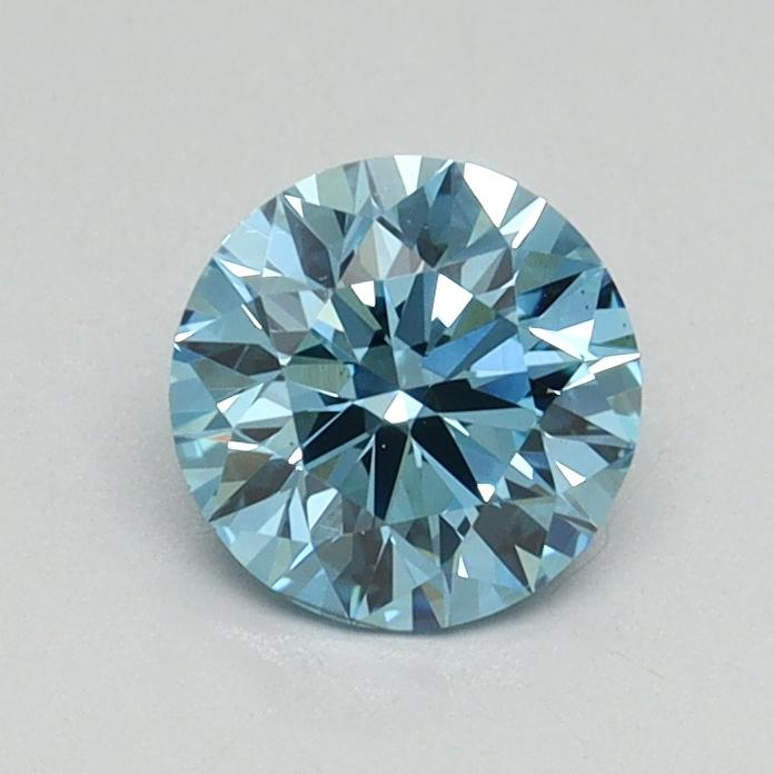 0.72 Ct. Fancy Vivid Blue Round Lab Grown Diamond