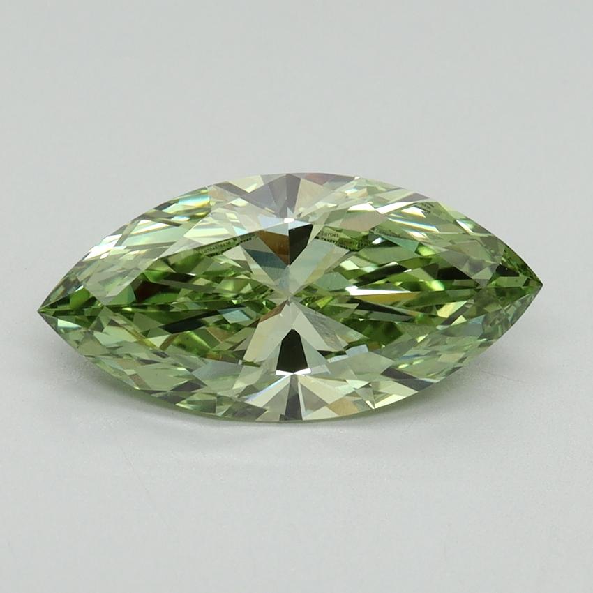 2.02 Ct. Fancy Vivid Green Marquise Lab Grown Diamond