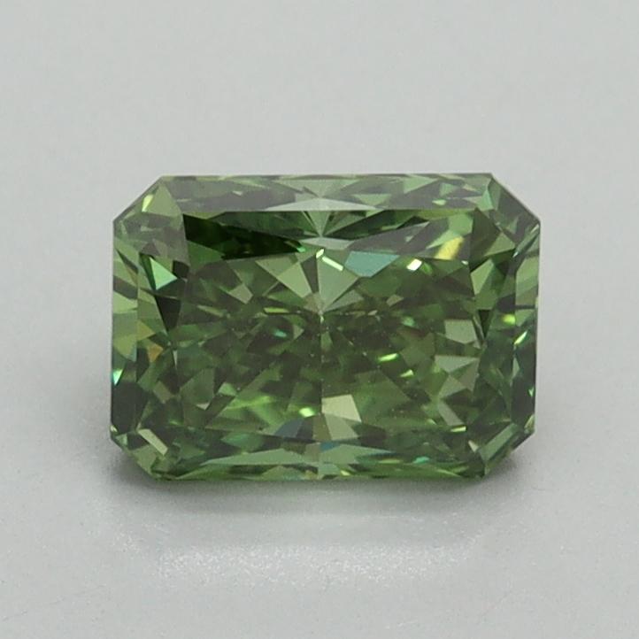 1.01 Ct. Fancy Vivid Green Radiant Lab Grown Diamond
