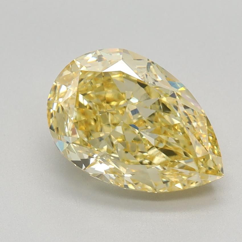 2.07 Ct. Fancy Vivid Yellow Pear Lab Grown Diamond