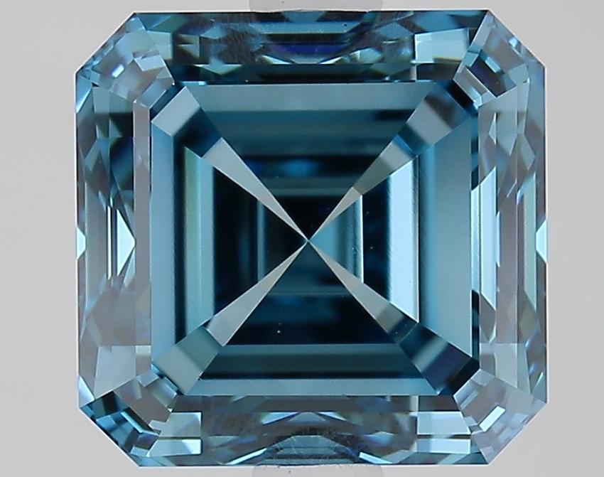 3.00 Ct. Fancy Vivid Blue Asscher Lab Grown Diamond