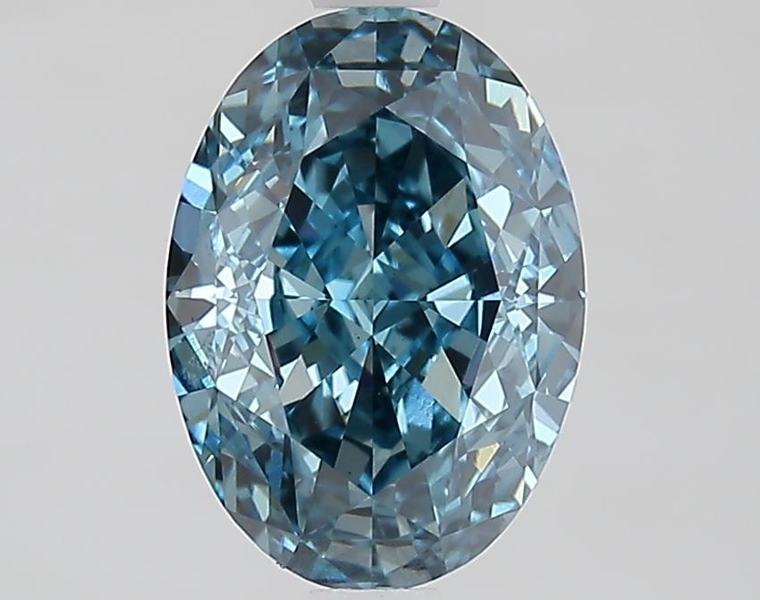 2.28 Ct. Fancy Vivid Blue Oval Lab Grown Diamond