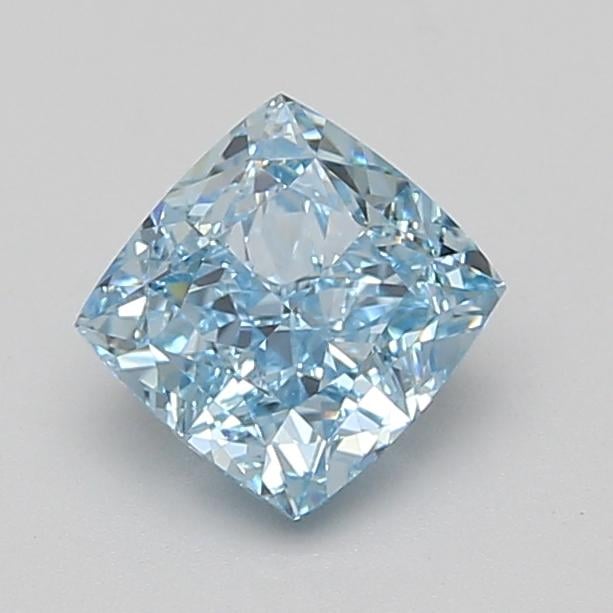 1.52 Ct. Fancy Vivid Blue Cushion Lab Grown Diamond