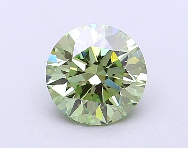 1.17 Ct. Fancy Vivid  Green Round Lab Grown Diamond