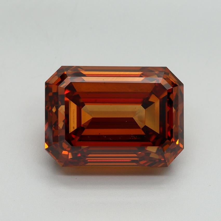 11.01 Ct. Fancy Vivid Orange Emerald Lab Grown Diamond