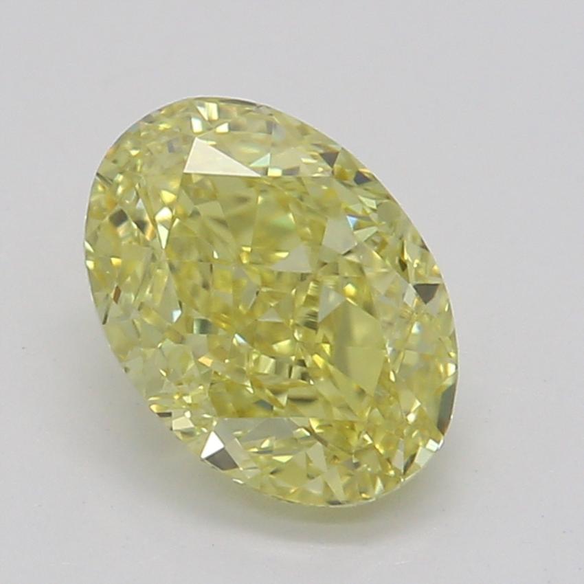 0.70 Ct. Fancy Intense Yellow Oval Diamond