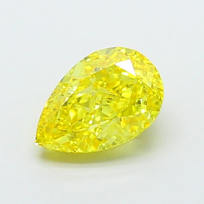 2.22 Ct. Fancy Vivid  Yellow Pear Lab Grown Diamond