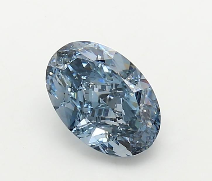 1.05 Ct. Fancy Vivid  Blue Oval Lab Grown Diamond