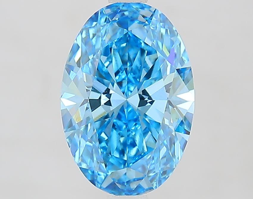 2.07 Ct. Fancy Vivid Blue Oval Lab Grown Diamond