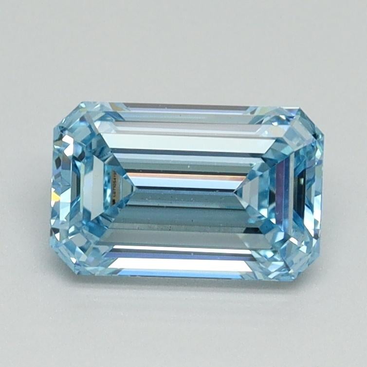 1.12 Ct. Fancy Vivid Blue Emerald Lab Grown Diamond