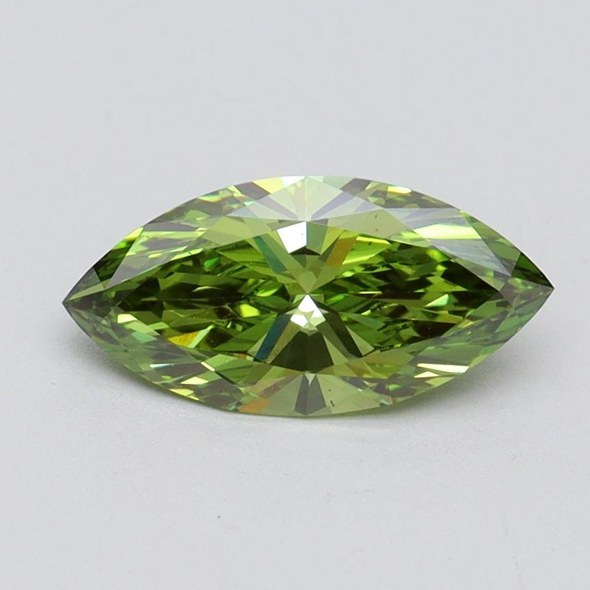 1.05 Ct. Fancy Vivid Green Marquise Lab Grown Diamond