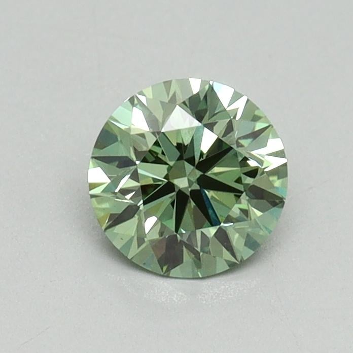 0.56 Ct. Fancy Vivid Green Round Lab Grown Diamond