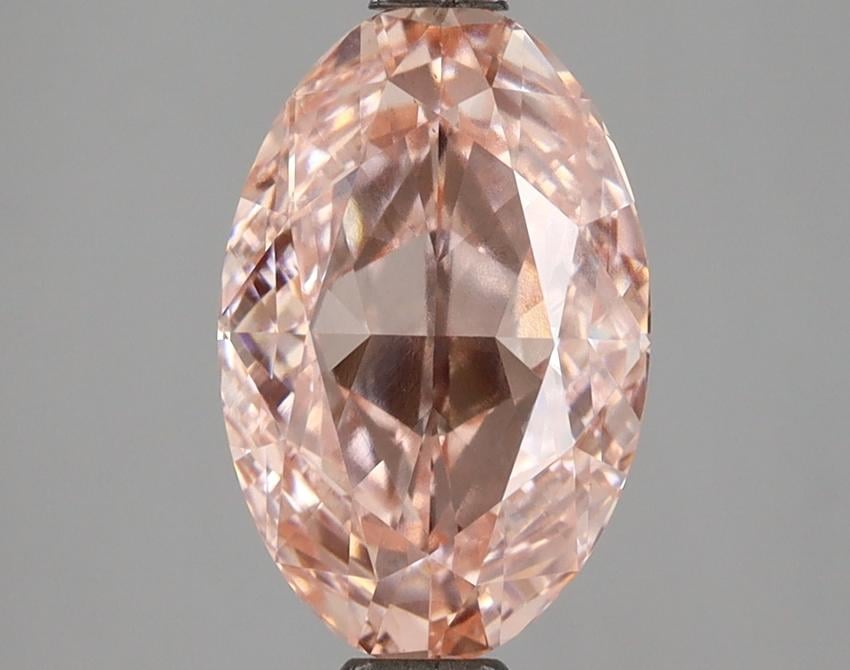 3.03 Ct. Fancy Vivid Pink Oval Lab Grown Diamond