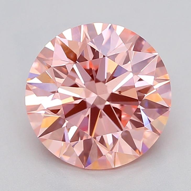 3.01 Ct. Fancy Vivid  Pink Round Lab Grown Diamond