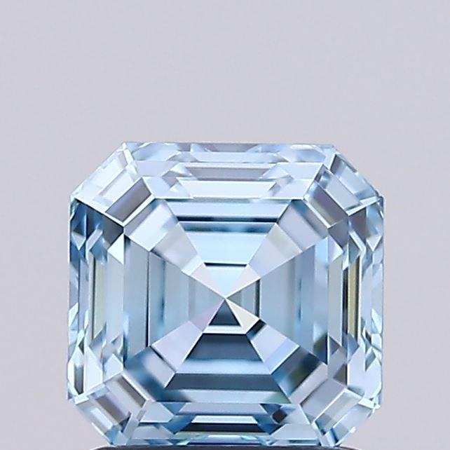 1.26 Ct. Fancy Vivid Blue Asscher Lab Grown Diamond