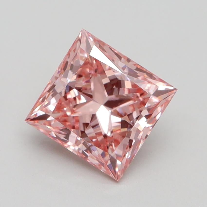 1.71 Ct. Fancy Intense Pink Princess Lab Grown Diamond
