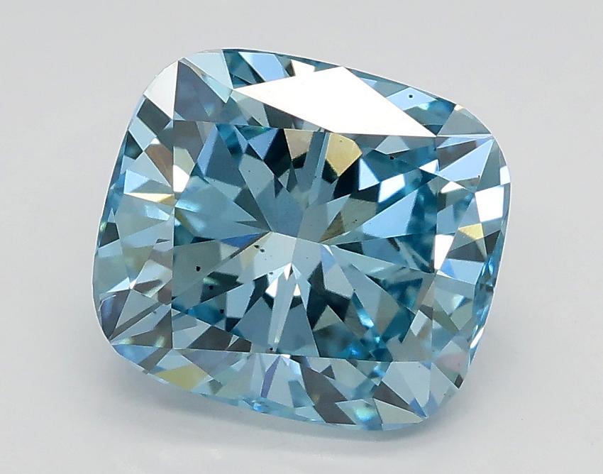 2.41 Ct. Fancy Intense Blue Cushion Lab Grown Diamond