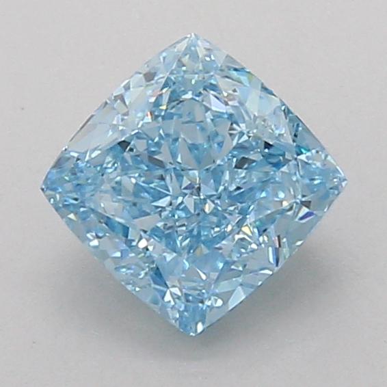 1.45 Ct. Fancy Vivid Blue Cushion Lab Grown Diamond