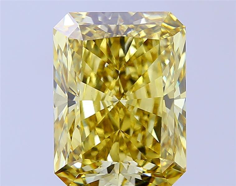 7.03 Ct. Fancy Intense Yellow Radiant Lab Grown Diamond
