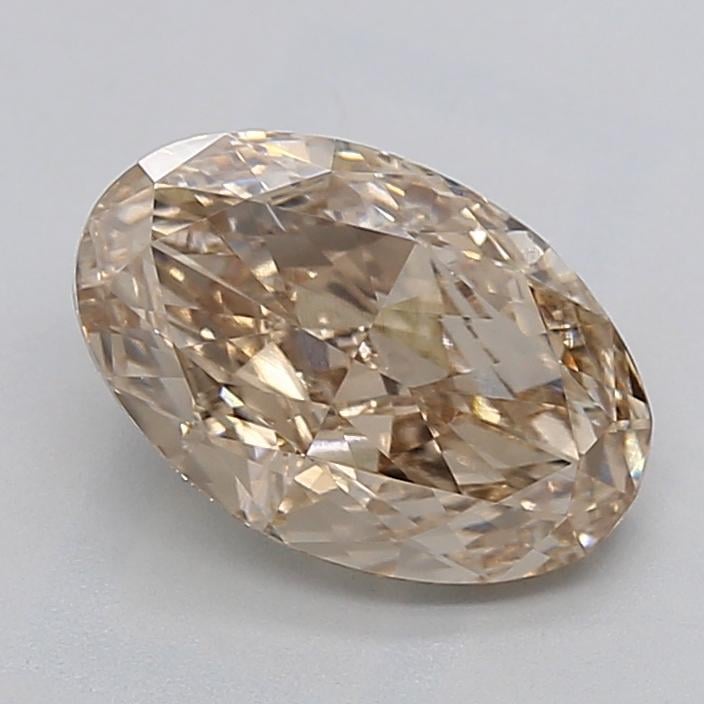 3.02 Ct. Light  Brown Oval Lab Grown Diamond