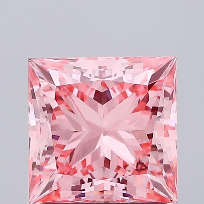 1.83 Ct. Fancy Vivid Pink Princess Lab Grown Diamond