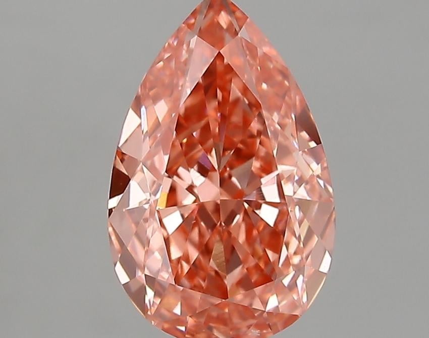 2.73 Ct. Fancy Vivid Pink Pear Lab Grown Diamond