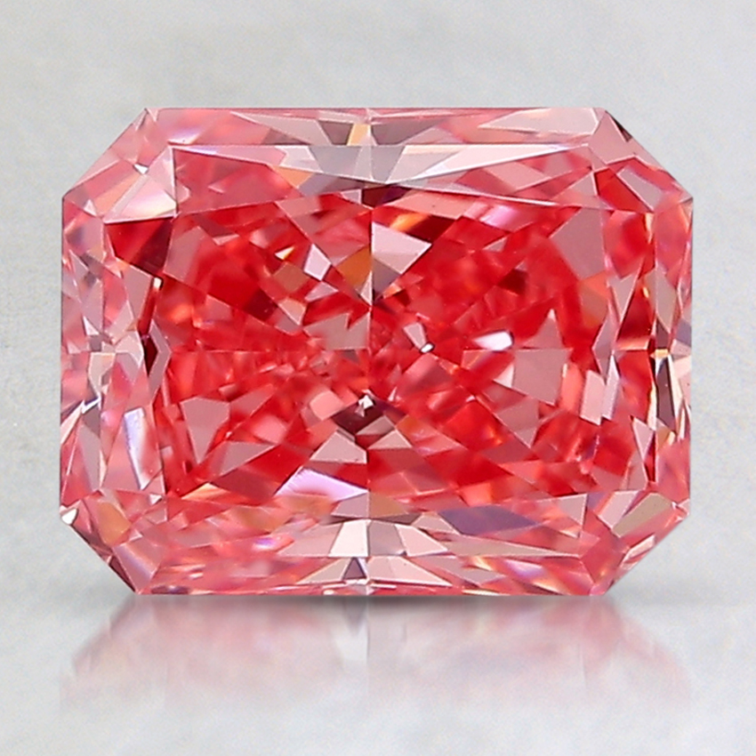 2.10 Ct. Fancy Vivid Pink Radiant Lab Created Diamond