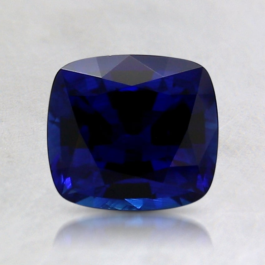 6.6x5.9mm Super Premium Blue Cushion Sapphire