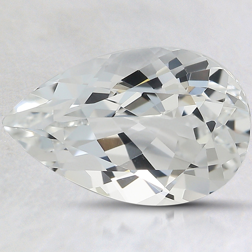 13.9x9mm White Pear Topaz