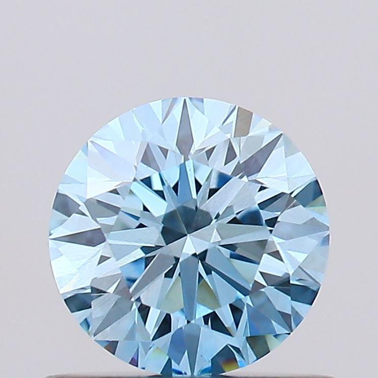 0.55 Ct. Fancy Vivid Blue Round Lab Grown Diamond