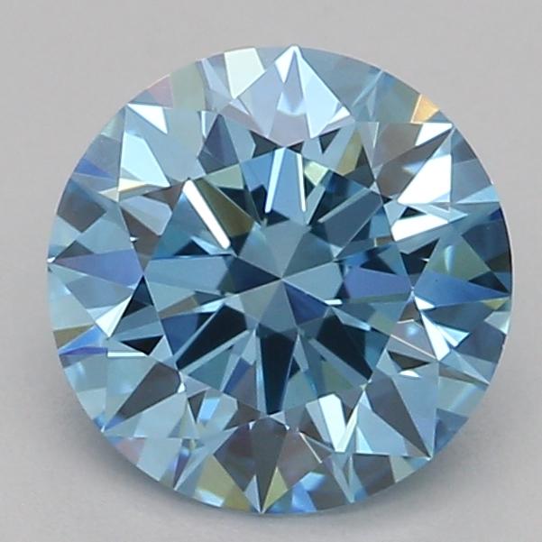 0.77 Ct. Fancy Vivid Blue Round Lab Grown Diamond