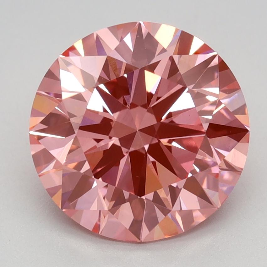 2.67 Ct. Fancy Vivid Pink Round Lab Grown Diamond