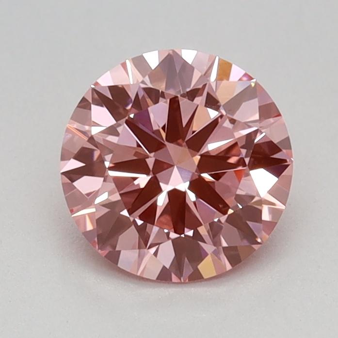 0.67 Ct. Fancy Vivid Pink Round Lab Grown Diamond