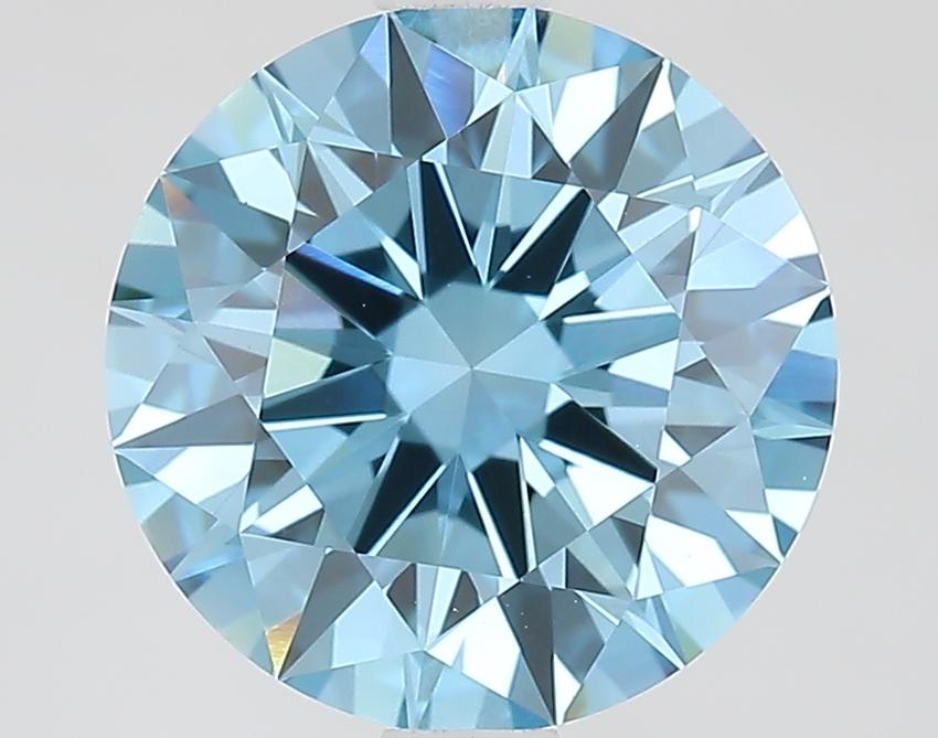 2.28 Ct. Fancy Vivid Blue Round Lab Grown Diamond