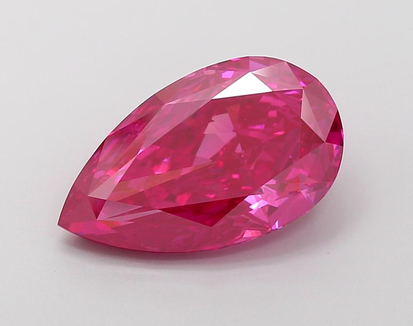 5.17 Ct. Fancy Vivid Red Pear Lab Grown Diamond