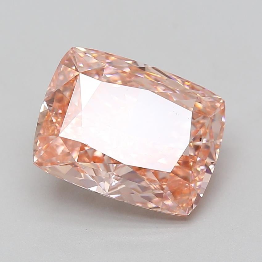6.29 Ct. Fancy Vivid Pink Cushion Lab Grown Diamond