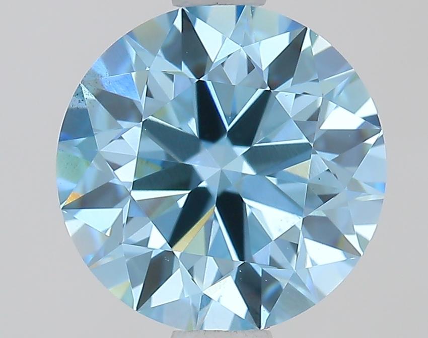 1.43 Ct. Fancy Vivid Blue Round Lab Grown Diamond