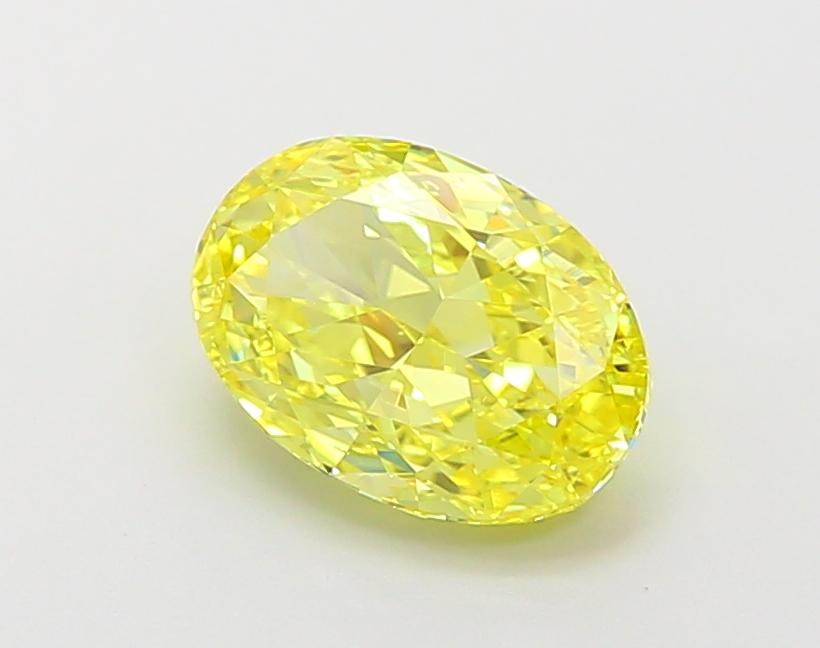 2.01 Ct. Fancy Vivid  Yellow Oval Lab Grown Diamond