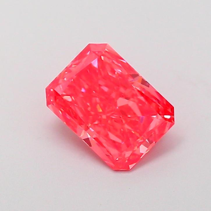 1.03 Ct. Fancy Vivid  Pink Radiant Lab Grown Diamond