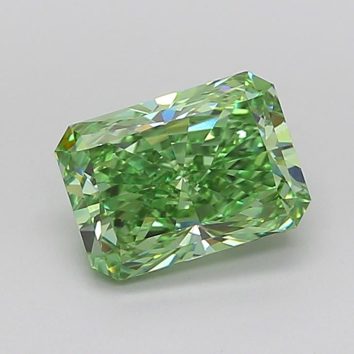 2.01 Ct. Fancy Vivid Green Radiant Lab Grown Diamond