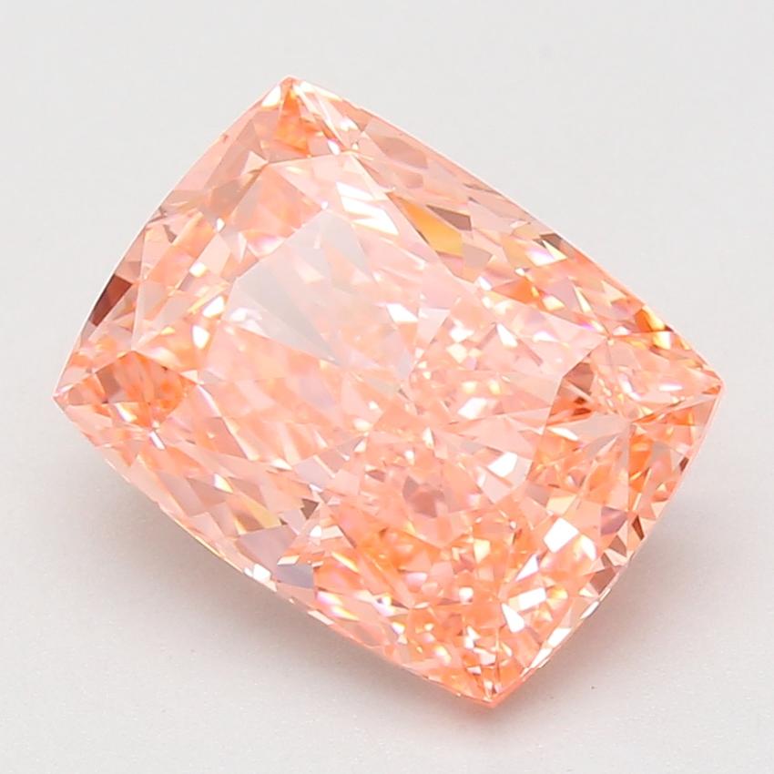 5.09 Ct. Fancy Vivid Pink Cushion Lab Grown Diamond