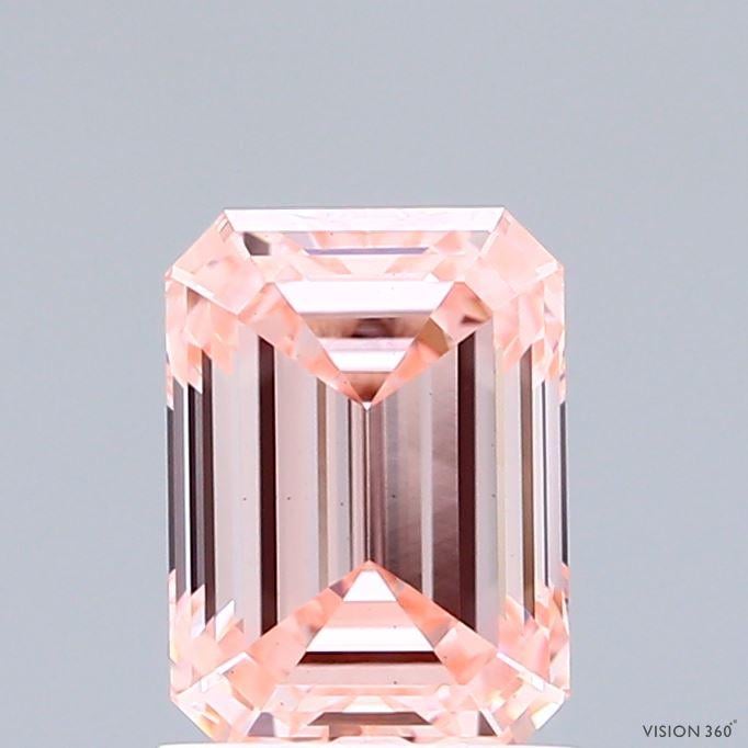 1.56 Ct. Fancy Vivid Pink Emerald Lab Grown Diamond