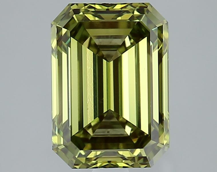 3.04 Ct. Fancy Vivid Green Emerald Lab Grown Diamond