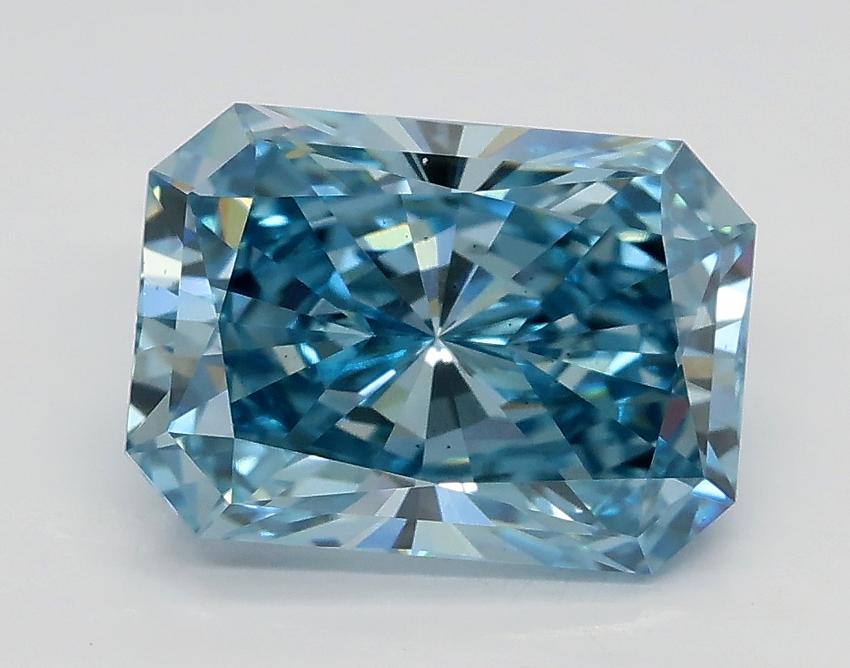 2.21 Ct. Fancy Vivid Blue Radiant Lab Grown Diamond
