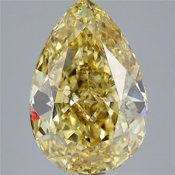5.58 Ct. Fancy Intense Yellow Pear Lab Grown Diamond