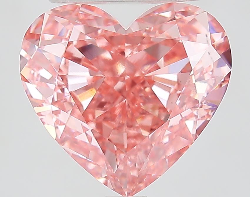 4.82 Ct. Fancy Vivid Pink Heart Lab Grown Diamond