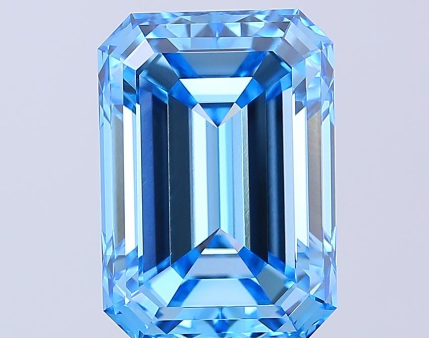 7.08 Ct. Fancy Vivid  Blue Emerald Lab Grown Diamond