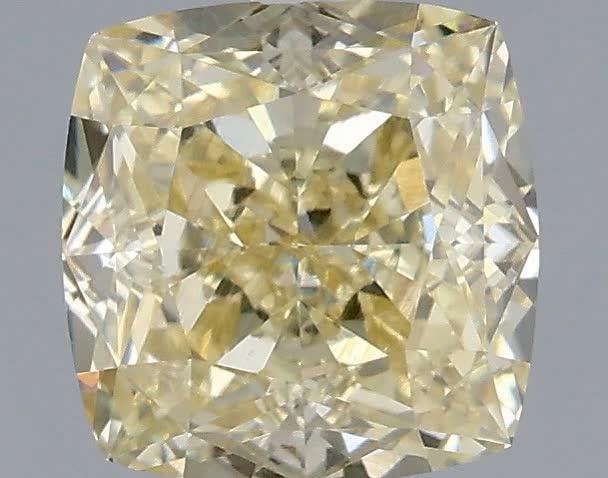 1.07 Ct. Fancy Light Yellow Cushion Lab Grown Diamond