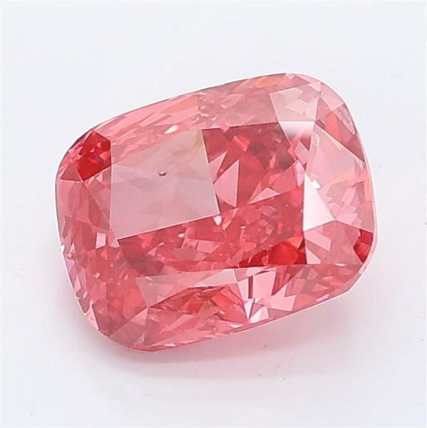 1.59 Ct. Fancy Vivid Pink Cushion Lab Grown Diamond